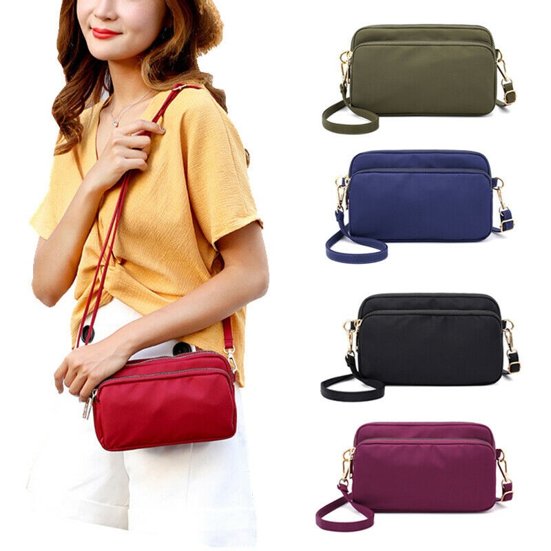 Bag Women Women Waterproof Solid Color Shoulder Bag Crossbody Nylon Messenger Small Purse Simple And Durable Bolsas