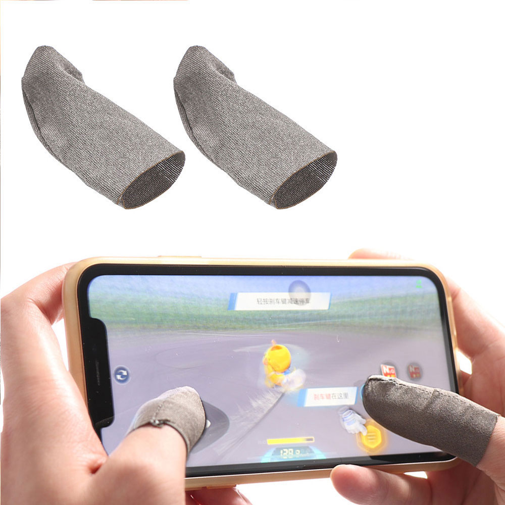 1 Paar Anti-Slip Vinger Tip Mouw Joystick Controller Duim Handschoenen Ademend Katoen Transpiratie Touchscreen Vinger Mouw