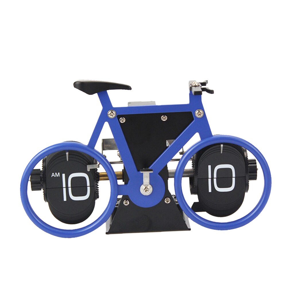 Moderne Seite Drehen Fahrrad Schreibtisch Uhr Dekoration Büro Regal Uhr Heimat Dekorative Kunstwerk Tabletop Dekor Für freundlicher freundlicher: Blau
