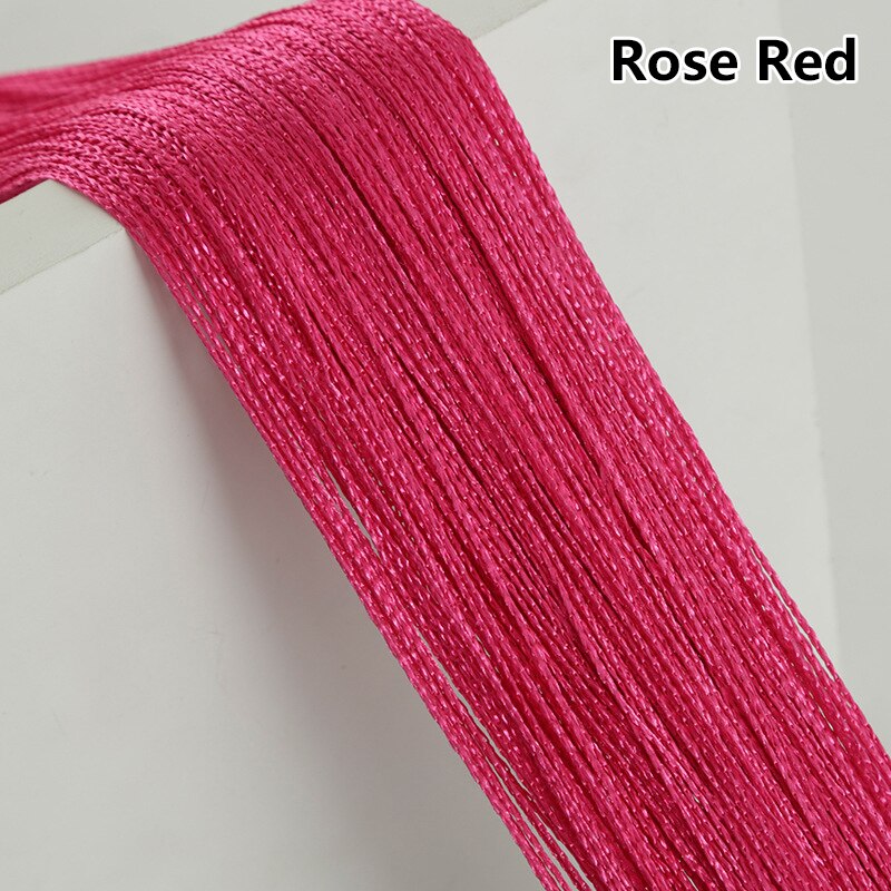100CM X 200CM Solid Color Curtains Thread Line Curtains For Living Room Door Wall Window Panel Tassel Curtain Home Decoration: 12