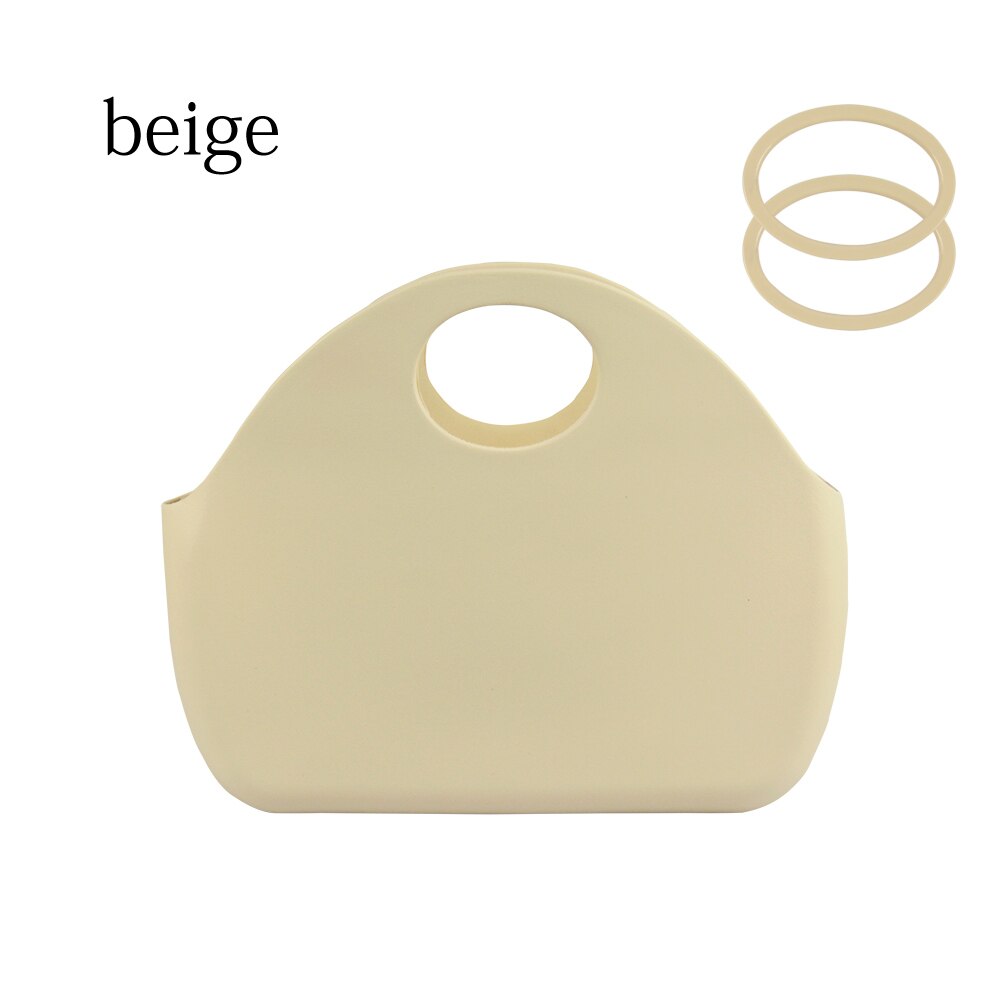 Obag-stijl tas voor o moon classic waterdichte eva-tas van rubber en siliconen voor dames: Beige