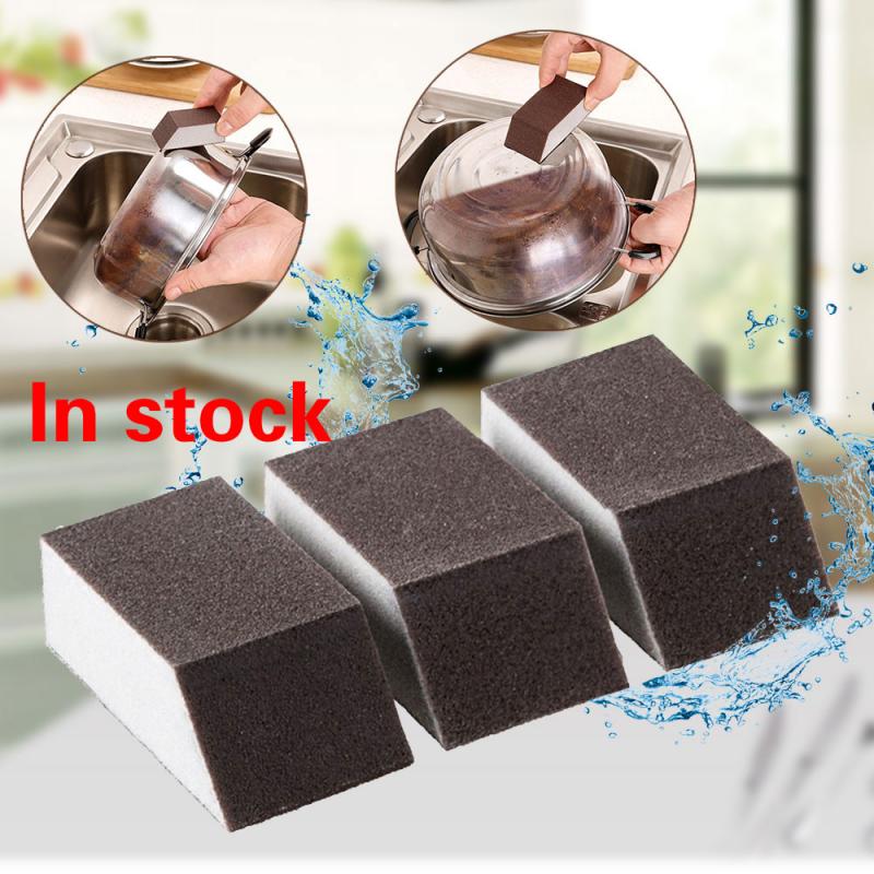 Alumina Emery Sponge Rust Dirt Stains Clean Brush Bowl Wash Pot Magic Brush Home Kitchen Cleaning Tool Accessories