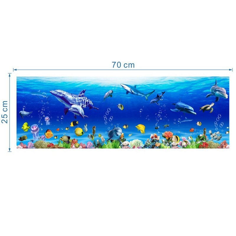 Fish Shark Dolphin Marine Wall Art Decals Kindergarten Nursery Kitchen Bathroom Decoration Underwater World Wall Stickers