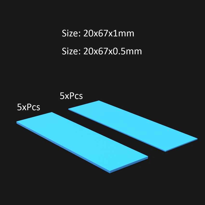 2 Pezzi Thermal Pad 1.5W/mK 21x71x1mm Per Dissipatore M.2 NVMe SSD - Universale