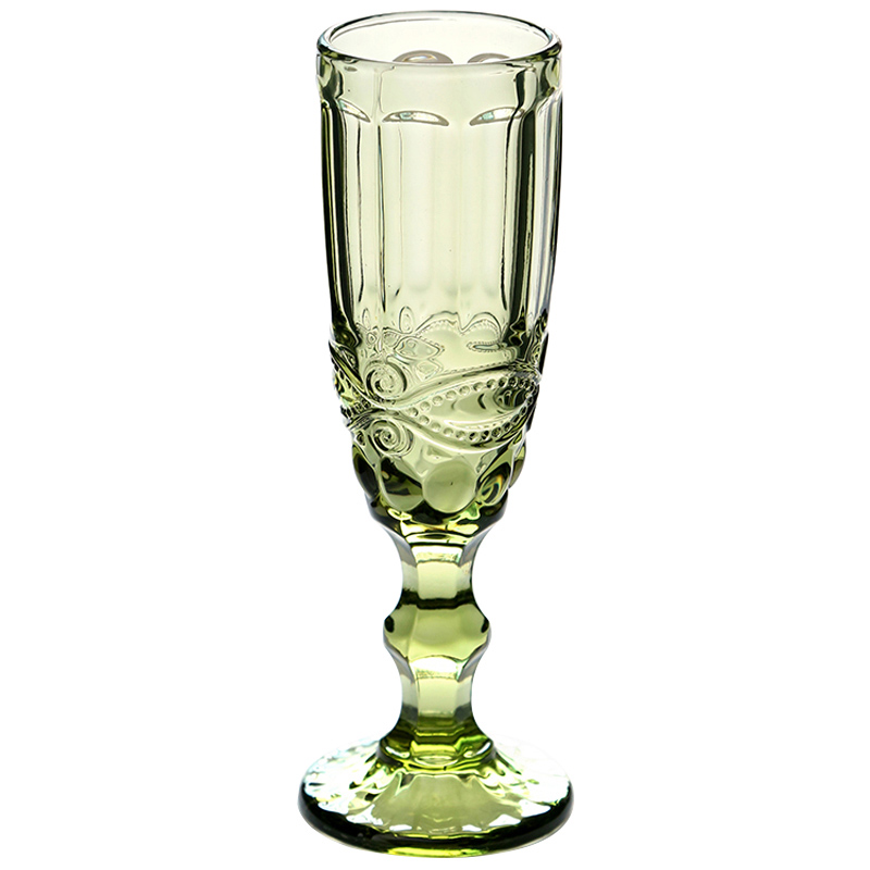 Farve og klart graveringsglas til champagnesaft vinbar dekorationsforsyninger blyfri 150 ml 5 oz 3 stykker / parti dec 351