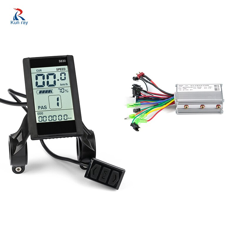 250W 350W 24V 36V 48V Elektrische Fiets Display Ebike LCD Bike Bedieningspaneel Waterdichte USB elektrische Fietsen Display Controller: S830 350W USB