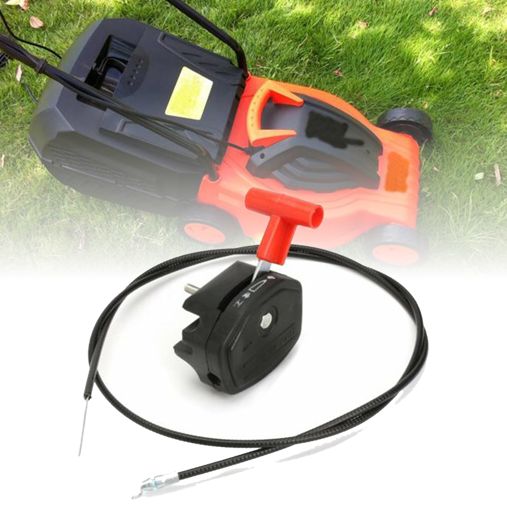Interruptor de acelerador para cortacésped de jardín, herramienta de Control de palanca de mango portátil con Cable, partes duraderas ligeras, Universal para Mayitr