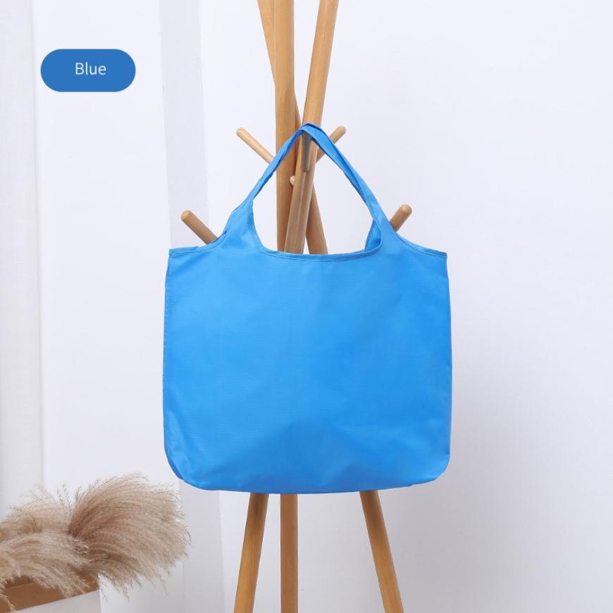foldable Oxford waterproof cloth bag, supermarket shopping bag, environmental protection carrying bag, folding bag: Blue