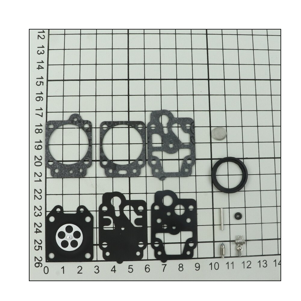 2pcs Carburetor Repair Rebuild Gasket Needle Kit K20-WYJ for Walbro Echo Husqvarna Toro Ryobi Honda GX25 GX35 Homelite Trimmer