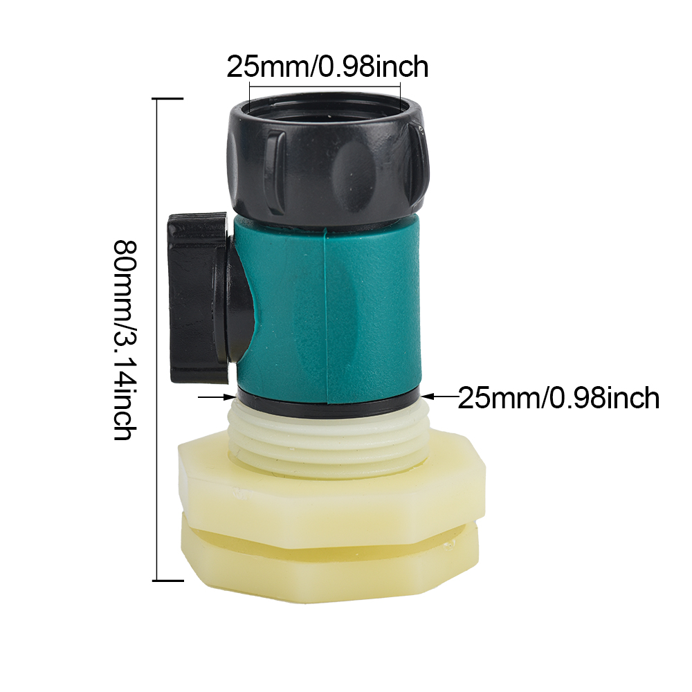 3/4 Inch PVC Rain Barrel Bulkhead Valve Adapter with 16、20mm Hose Adapter for Aquariums Water Tanks Pools: WHITE