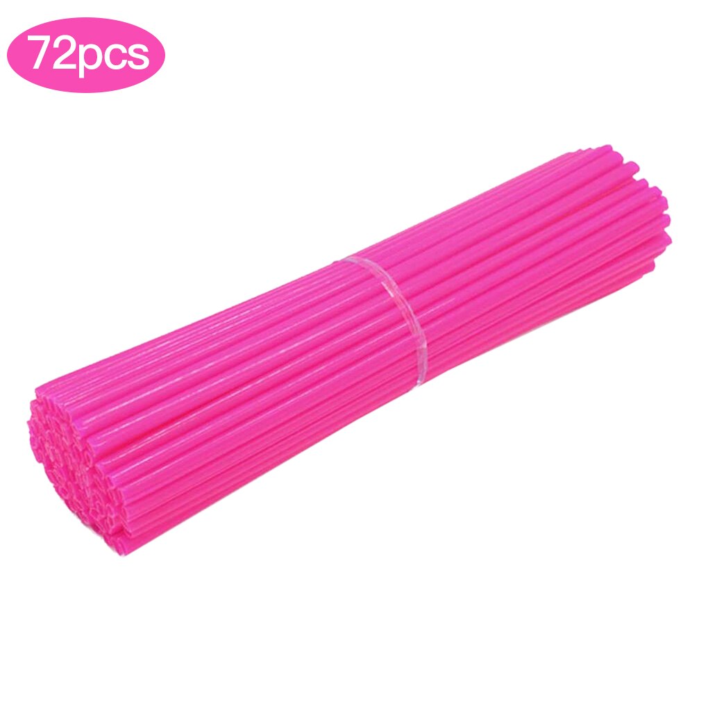 Protector de rueda de motocicleta, 72 piezas, cubiertas de piel para tubo de Motocross, accesorios geniales, 9 colores, 24CM/17CM: 24CM Pink 72pcs