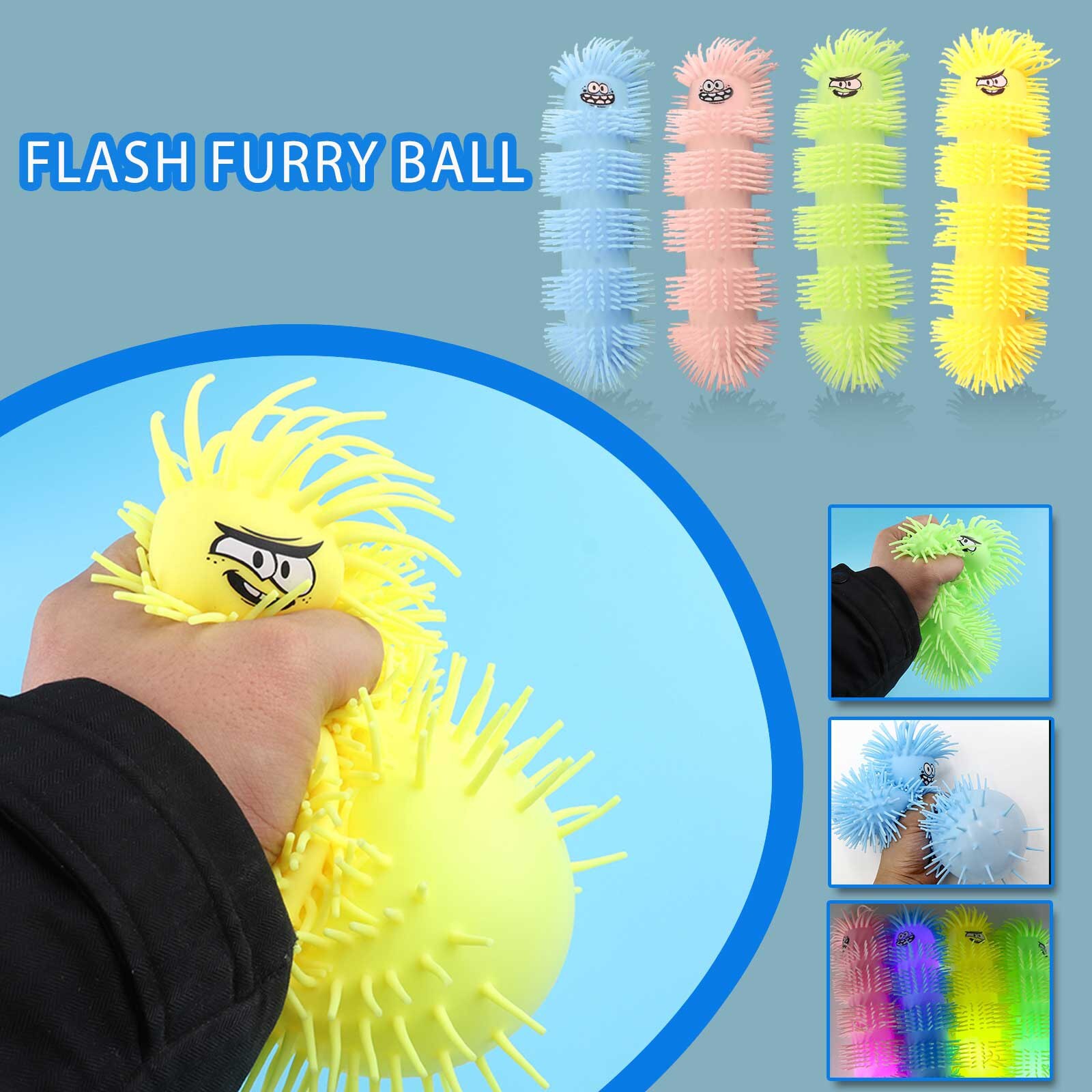 30 Cm Flash Caterpillar Relieves Stress Toy Physiotherapy Releases Stress Physiotherapy Releases Stress Squeeze Toys Relief