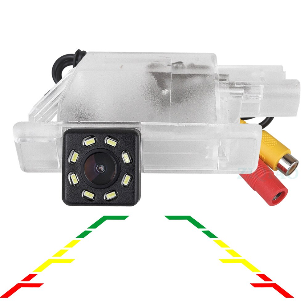 ZIQIAO-cámara de visión trasera para coche, accesorios de aparcamiento para Peugeot 508, sedán, SW, RXH, 301, 208, 308, 408, , 3008, HS096: 8 LED linear track