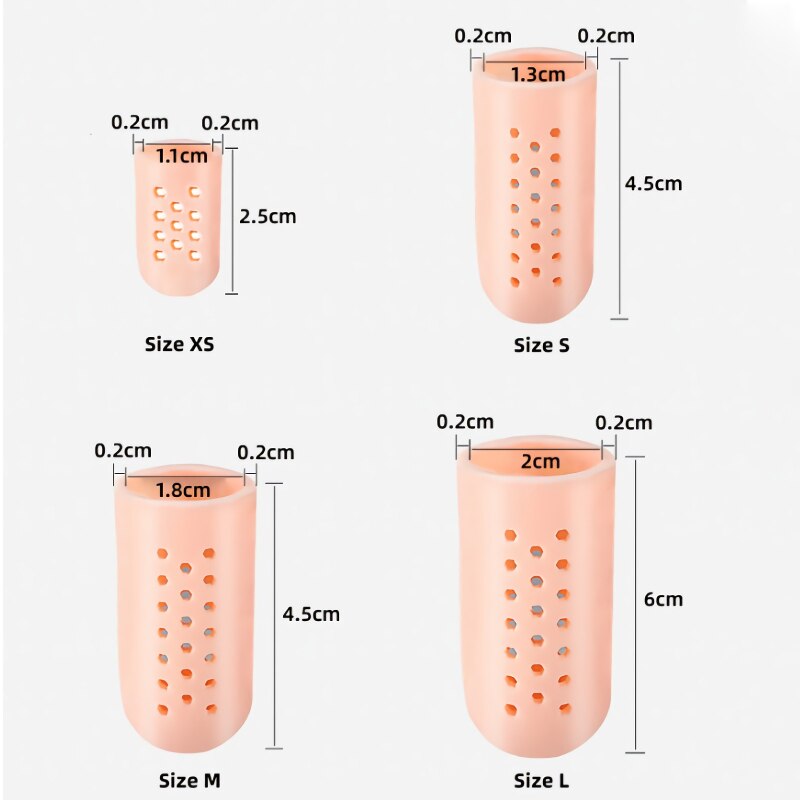 2 stücke = 1 paar Finger Zehenschutz Silikon Gel Abdeckkappe Schmerzlinderung Verhindert Blasen Hühneraugen Nagel Werkzeuge Fußpflege Zehenspreizer