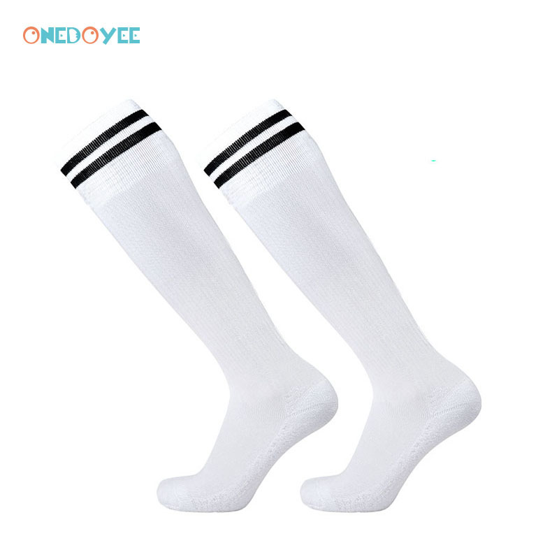 Onedoyee Sports Men Women Kids Football Socks Outdoor Running Soccer Socks Breathable Children Boys Stockings Socks Knee High: Brown / Kids  Size