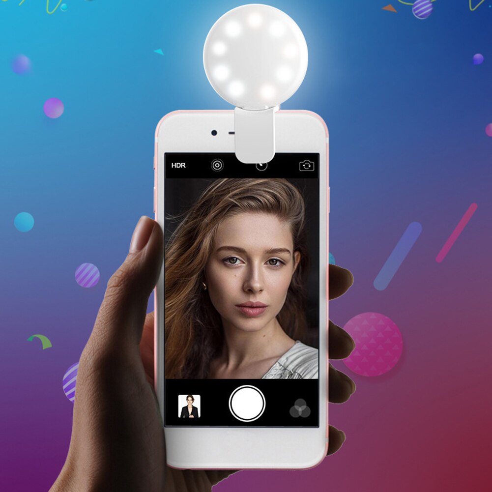 SF02 Draagbare Oplaadbare Mobiele Telefoon Foto Selfie Led Licht Invullen Met Clip