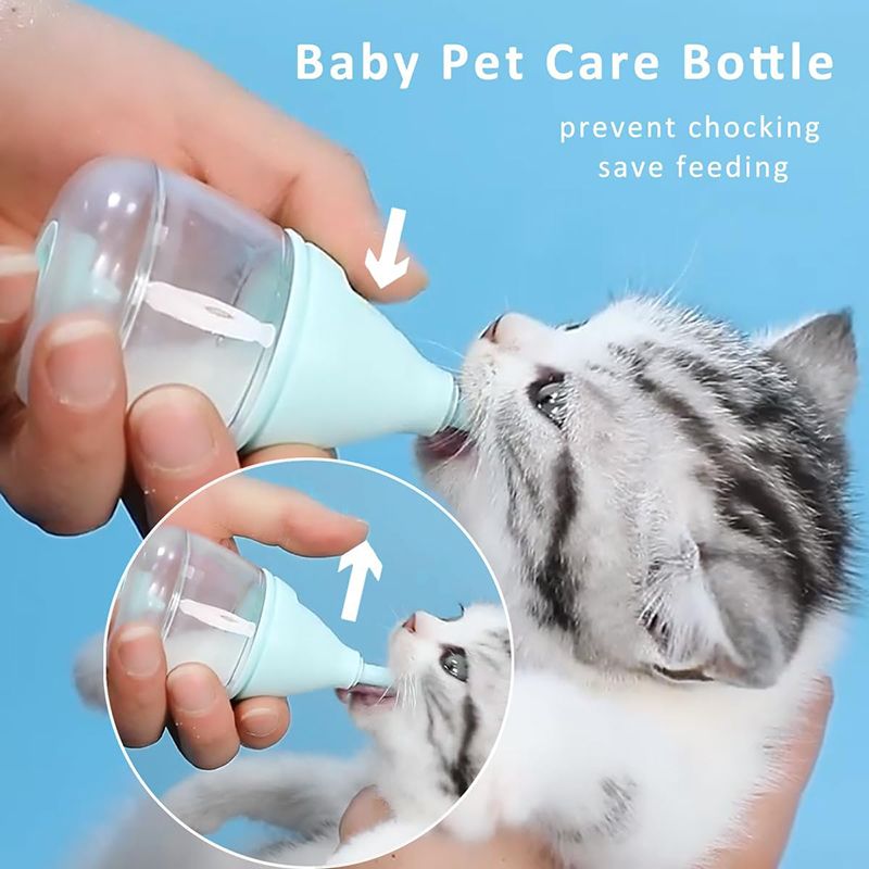 Biberon per cani e gatti Neonato per animali domestici Acqua per allattamento Dispositivo per mangiare il latte Ciuccio Cucciolo Gattino Strumento per bere animali