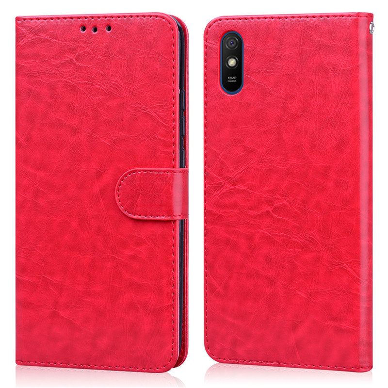 Caso da aleta de couro para xiaomi redmi 9a xiomi xiaomei xiaomi redmi 9a caso magnético para redmi 9a 9 a 9at carteira telefone capa: For Redmi 9A / Red