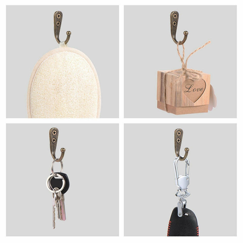 Crochet mural de 20 pièces, crochet simple, porte-chapeau avec 40 vis organiseur de rangement à domicile