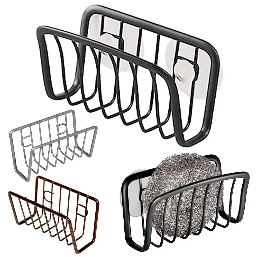2-farben Waschbecken Schwamm Gestell Ablauf Lagerung Regal Edelstahl Küche Draht Ball Lappen Organizer Halfter Küche Lagerung Gestell