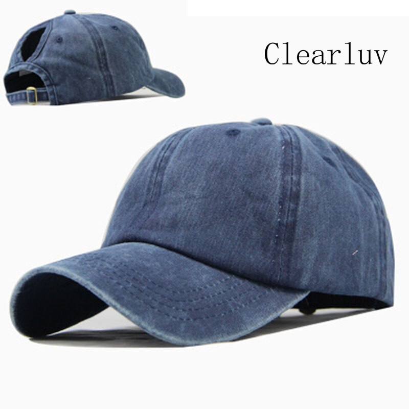 Uformell kvinne baseball lokk mannlig kvinnelig hatt vår baseball lokk til menn ensfarget retro bomull utendørs sommer nødt hatt: Marineblå