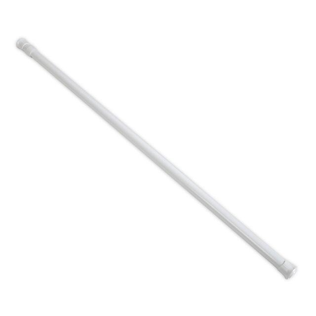 Extendable Adjustable Spring Tension Rod Pole Curtain Shower Bathroom Window: White 55-90cm