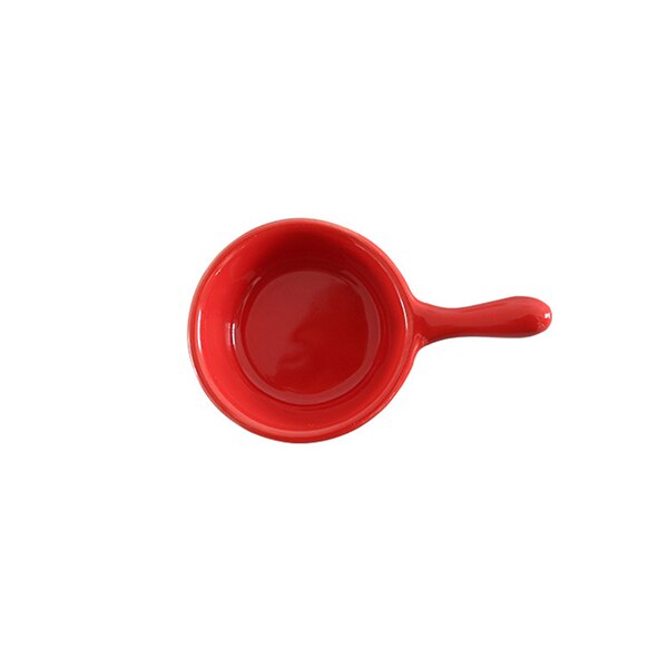 1pc keramikk saus retter assortert krydder sukker salat tomatpuré kjøkken klips bolle dip lite håndtak krydder fat: Rød