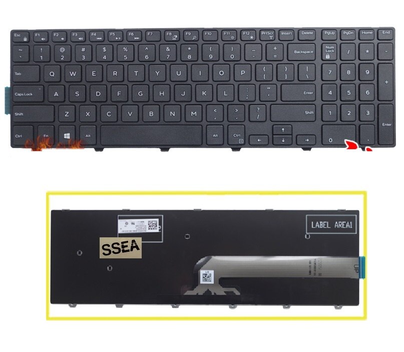 SSEA ONS toetsenbord voor Dell Inspiron 15 5000 Serie 15 5555 5558 5559 laptop US keyboard