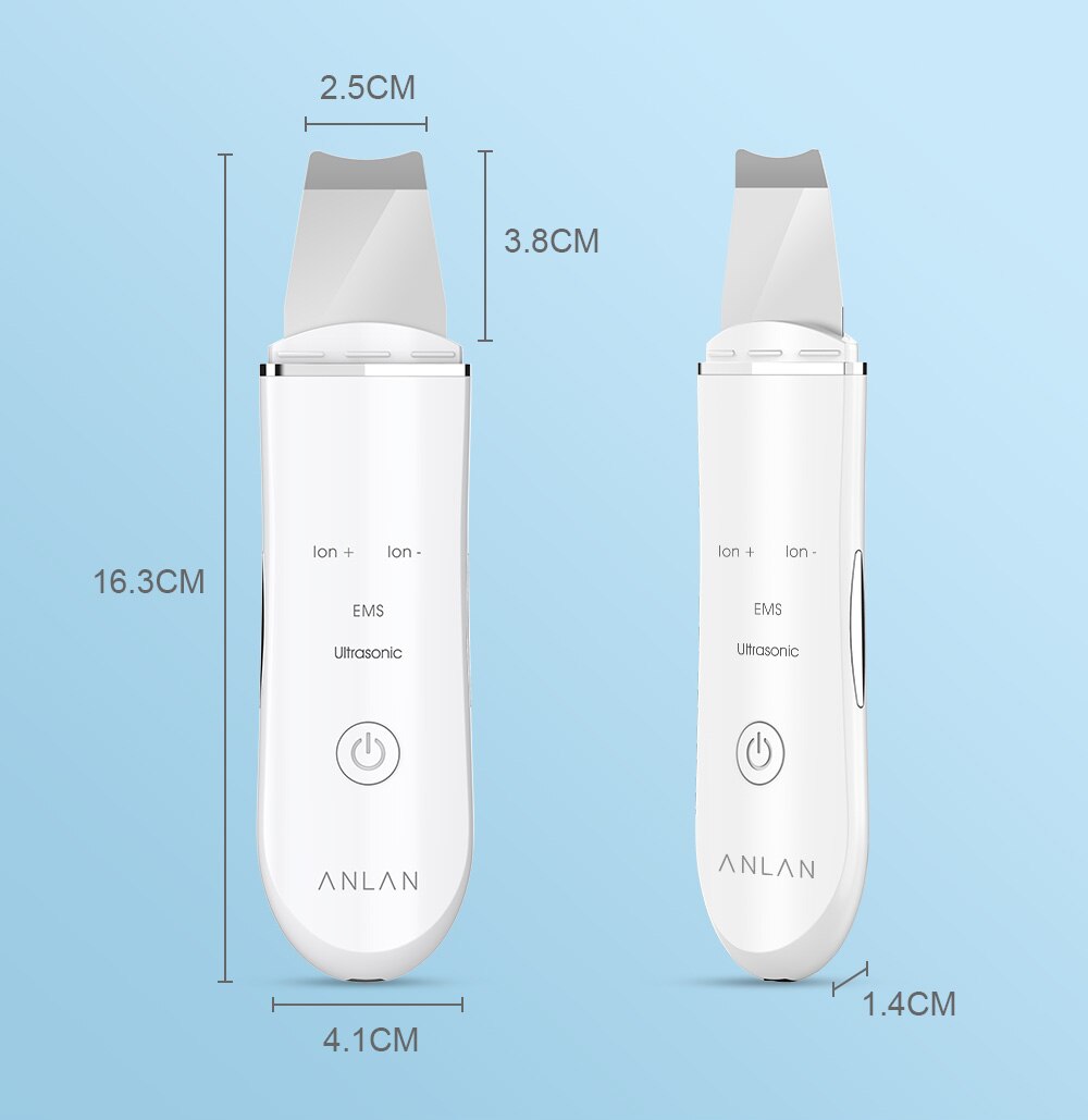 Ultrasonic Ion Skin Scrubber Facial Care Ultrasonic Scrubber Cleaner Blackhead Removal Face Peeling Extractor Skin Beauty Device