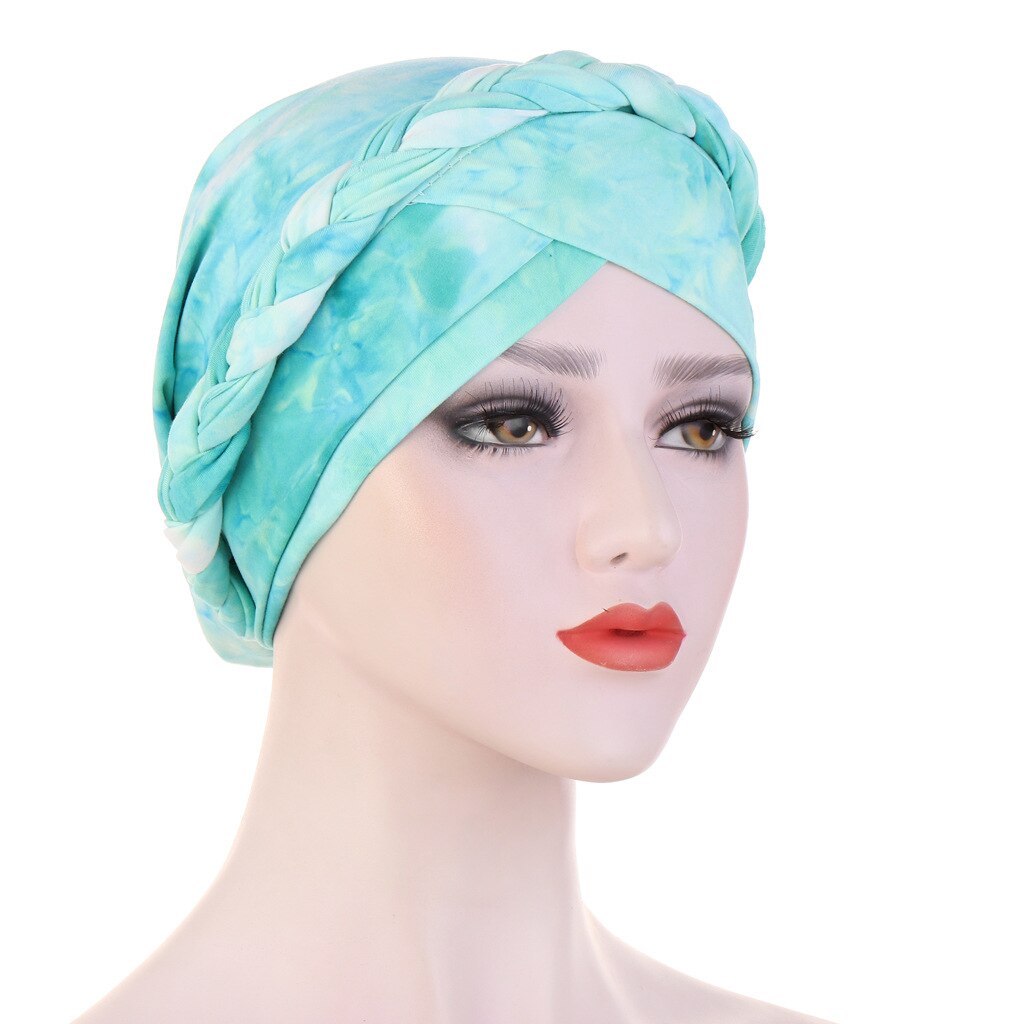 Muslim Braids Stretch Turba Hair Hats Beanie Bandanas Scarf Head Wrap Headwear for Women Head Wraps Muslim Hijab: 3