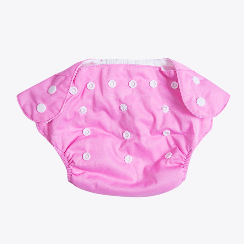 Verstelbare Herbruikbare Baby Kids Jongens Meisjes Doek Luier Luiers 1Pc Wasbare Solid Casual Katoen Kinderen Kind luiers: Roze