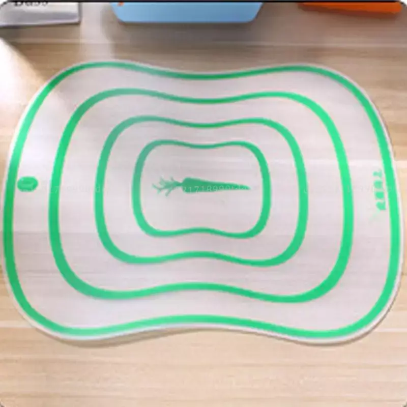 Flexible Transparent Cutting Board for Kitchen, PP Classification Chopping Board, Vegetable Meat Cutting Board, Kitchen Accessor: 350x250x15mm / green