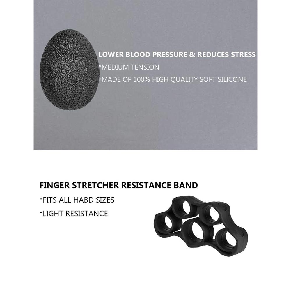 Resistance Bands Hand Grip Strengthener Set Workout Kit Forearm Training Ring Adjustable Hand Gripper Finger Pow Ball Stretcher