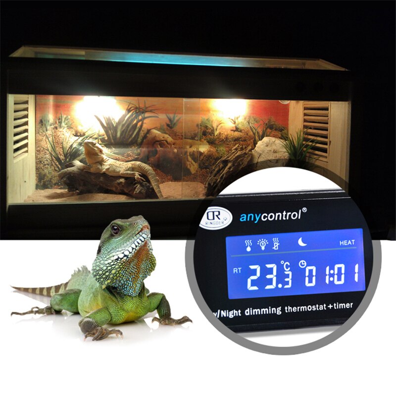 Digital termostat temperaturkontroll akvarie akvarium pid vanntett sensor timer kontroller dtc -120 med stikkontakt
