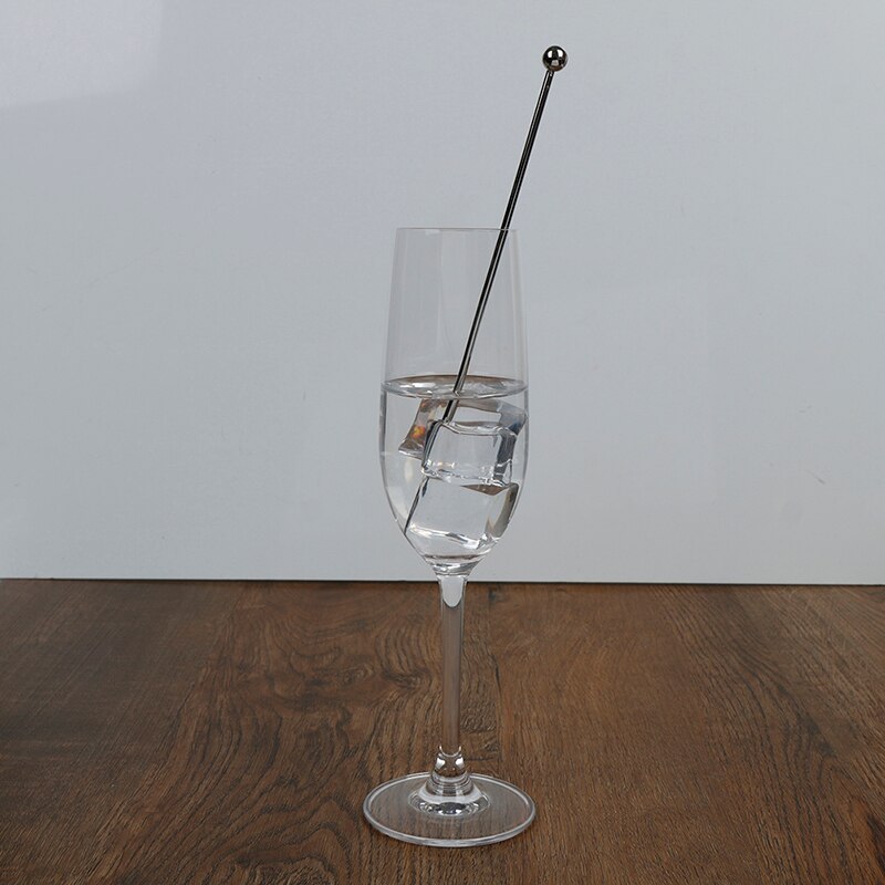 Varilla para remover el café, varita mezcladora de acero inoxidable para cóctel, palillos mezcladores para Bar, fiestas de boda, agitador de cóctel 19cm 1 unidad