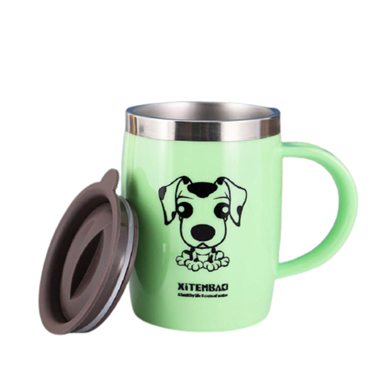 Kids Water Mug 304 Stainless Steel Tea Coffee Mug For Children Water Cup With Handle Kitchen Drinkware J443: 11