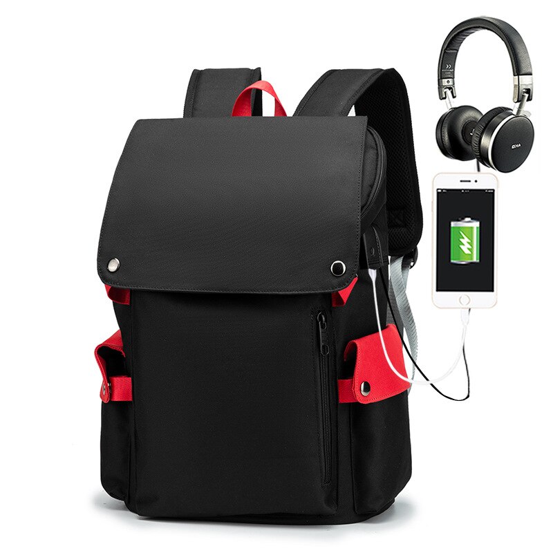 Solid Color Canvas Men's Backpack Travel Laptop Backpack for Boys Girls School Bookbag Students Teenage Men Women Lovers Bags: Red