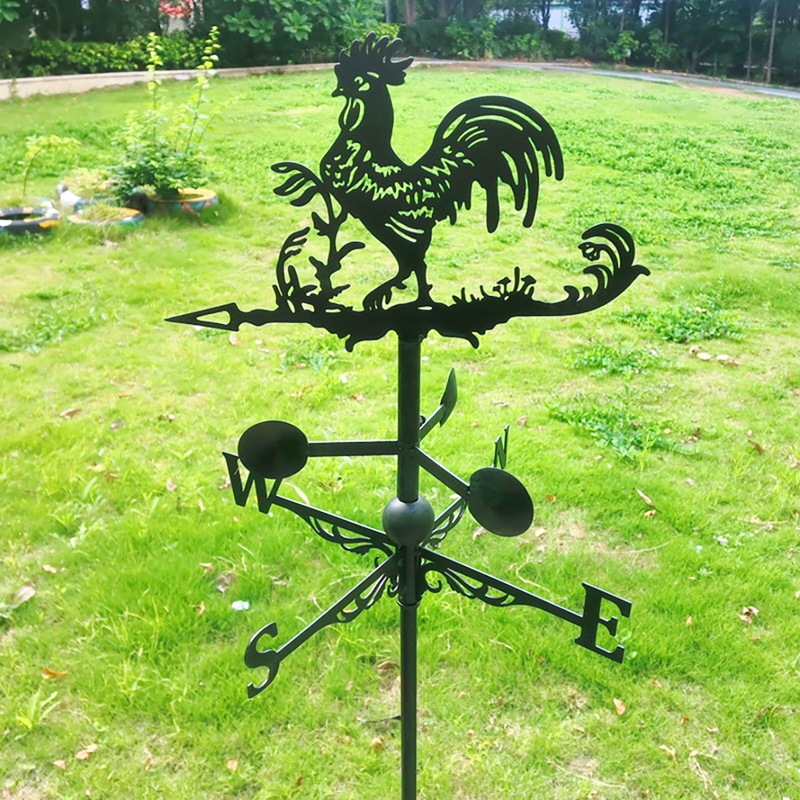 Rooster Weather Vane Weather Vane Wind Direction Indicator Retro Roof Garden Outdoor Decoration Building Decor Craft