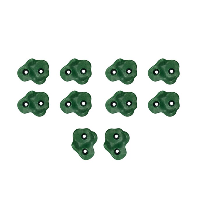 10 Stks/set Rock Muur Klimmen Houdt Voor Kinderen, Indoor En Outdoor Speeltuin Spelen Set Slide Accessoires Met Montage Hardware: 10PCS Green