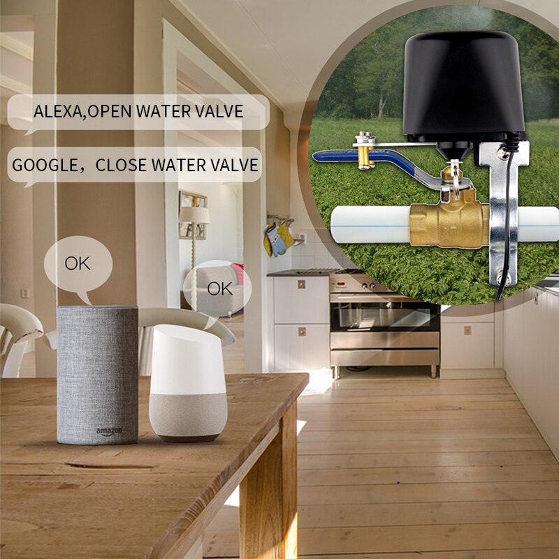 Wifi mobil app timing switch ventil smart ventil smart home automation system ventil gas vand kontrol ventil til google home