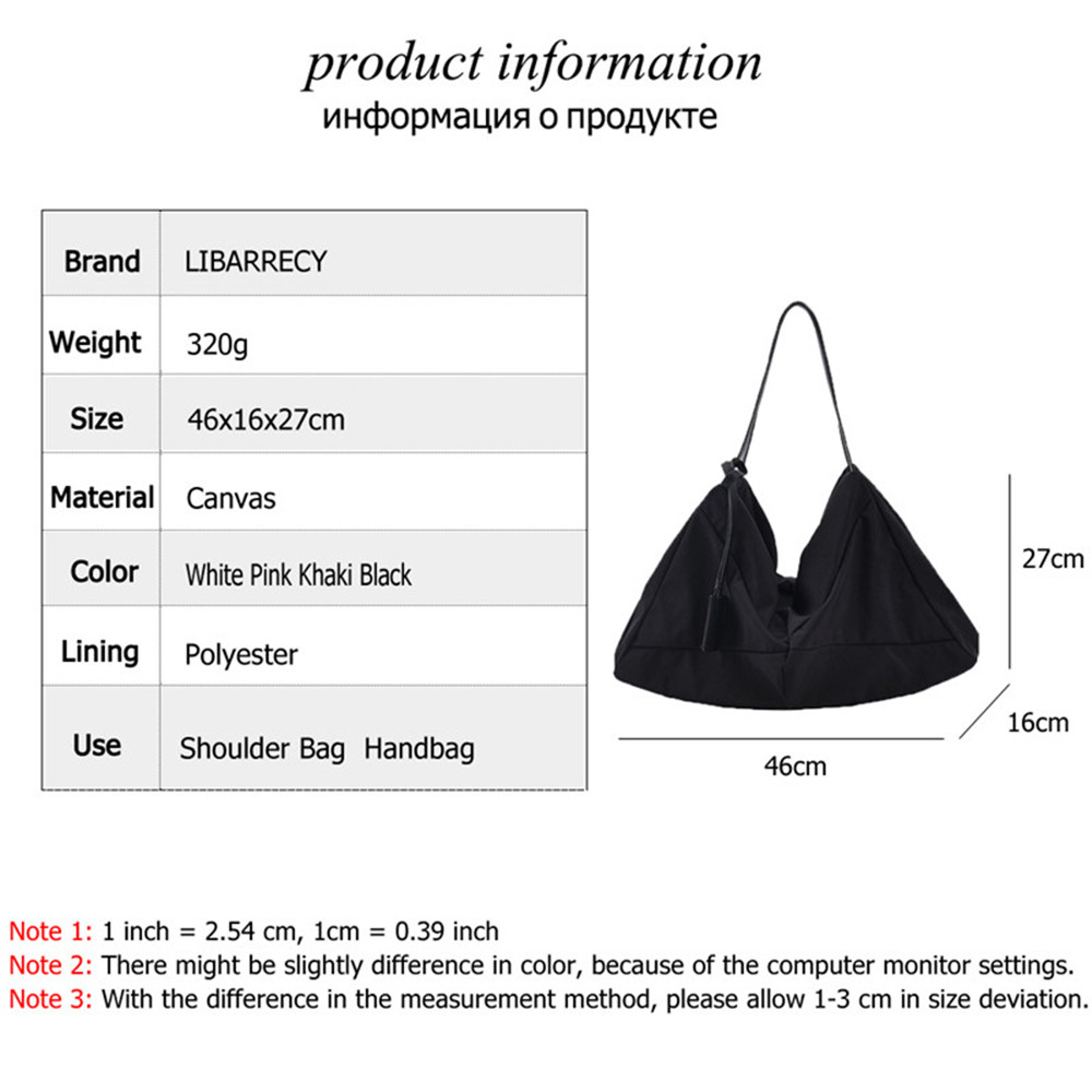 Solid Color Large Capacity Ladies Handbag Canvas Shoulder Bags Multifunctional Women Travel Bags Sac