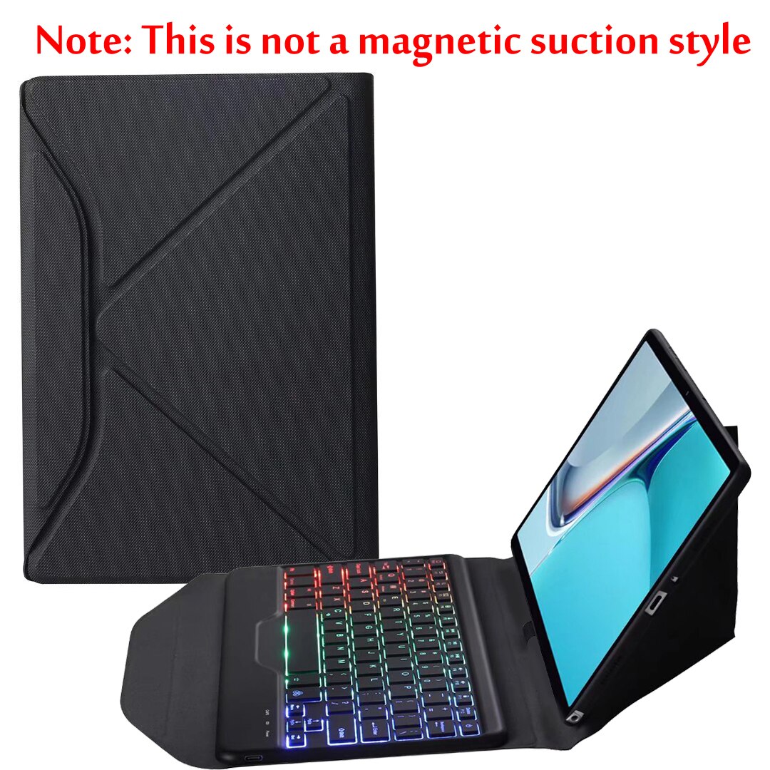 For Huawei MatePad 11 Case DBY-W09/L09 10.95 inch Tablet Magnetic Wireless Bluetooth Keyboard Protective Cover Smart Shell: Backlight Black2