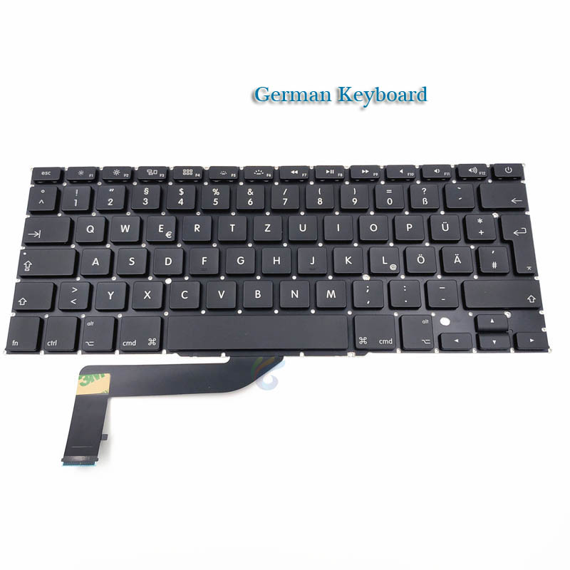 A1398 toetsenbord voor Macbook Pro Retina 15.4 inch laptop MC975 MC976 ME664 ME665 ME293 ME294 toetsenborden Gloednieuwe: WHITE