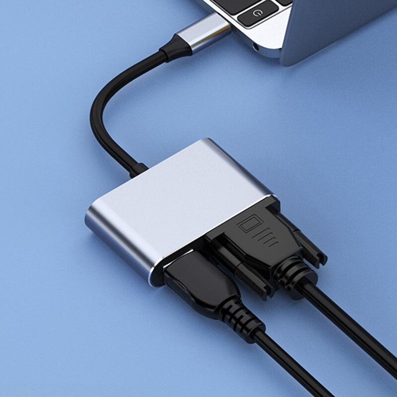 USB C HDMI VGA Multiport adaptörü 4K tipi C USB-C ... – Grandado
