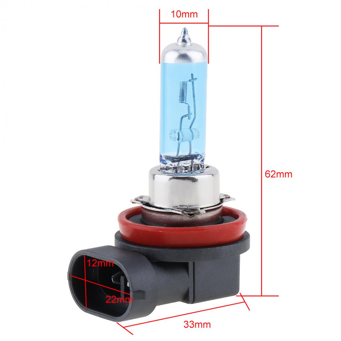 12V H11 55W / 100W 5000K White Light Super Bright Car Xenon Halogen Lamp Auto Front Headlight Fog Bulb White Light Lamp