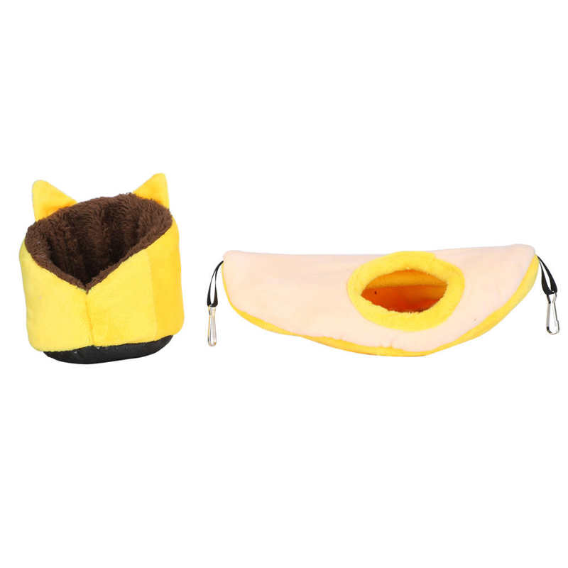 Zachte Betrouwbare Sterke Hamster Hangmat Duurzaam Hangmat Opknoping Bed Draagbare Voor Cavia Hamster Suiker Zweefvliegtuig Eekhoorns: yellow