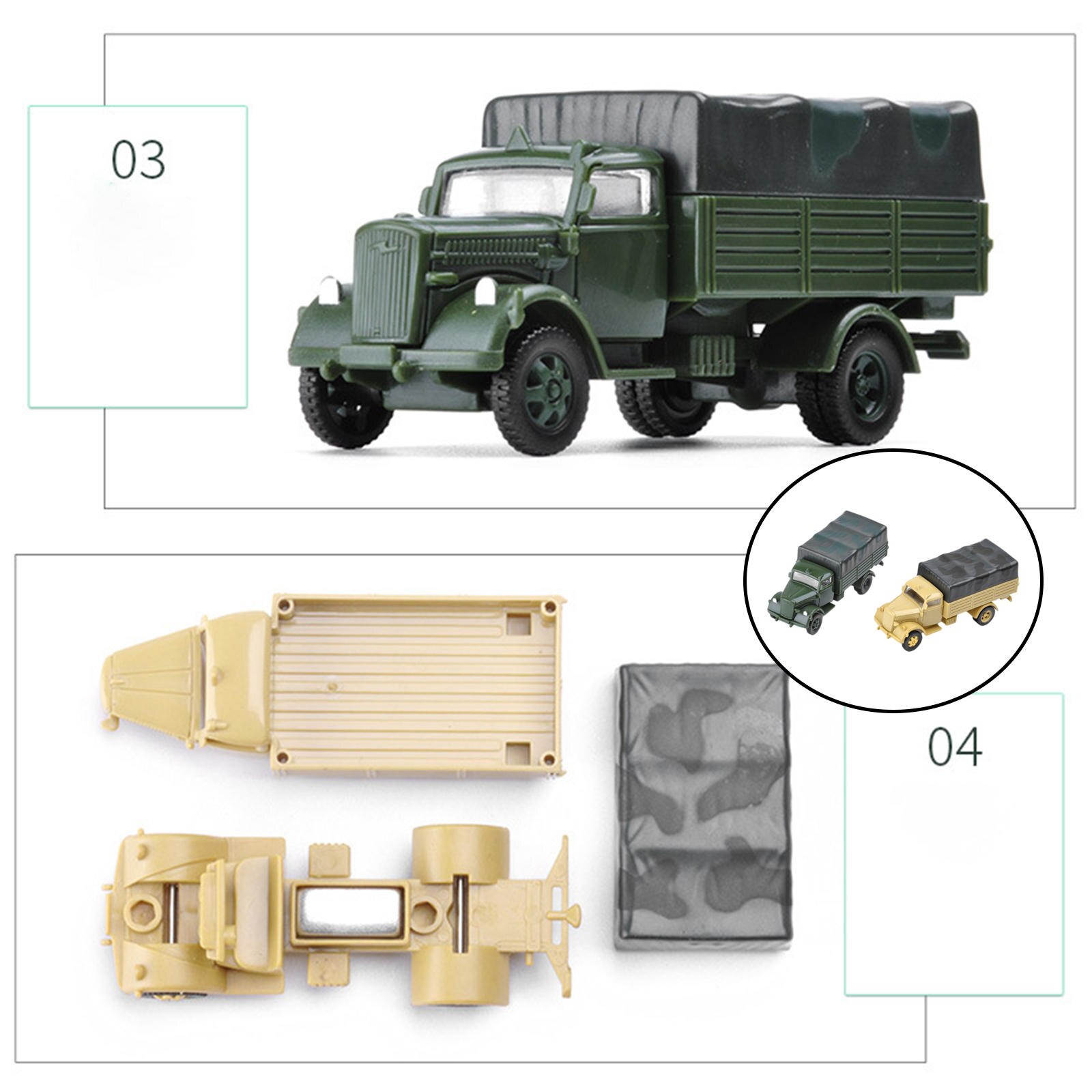 2x1: 72 4D Assemble Truck Toy Educational Car Model Vehicle Toy Kit