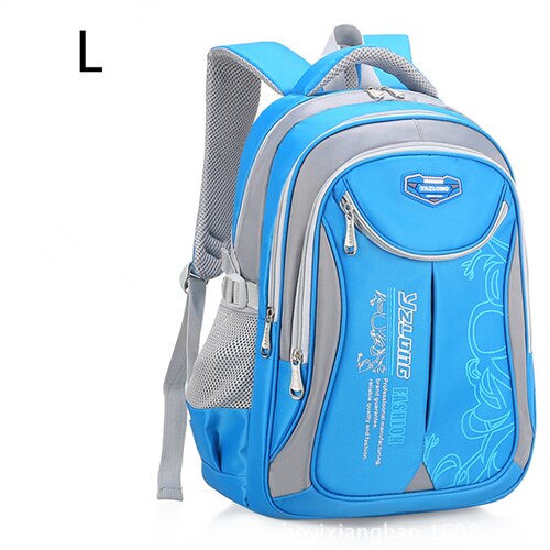 Kids Orthopedische Rugzak Primaire Schooltassen Voor Studenten Jongens Meisjes Rugzakken Waterdichte Schooltassen Boekentas Mochila Infantil: L blue grey