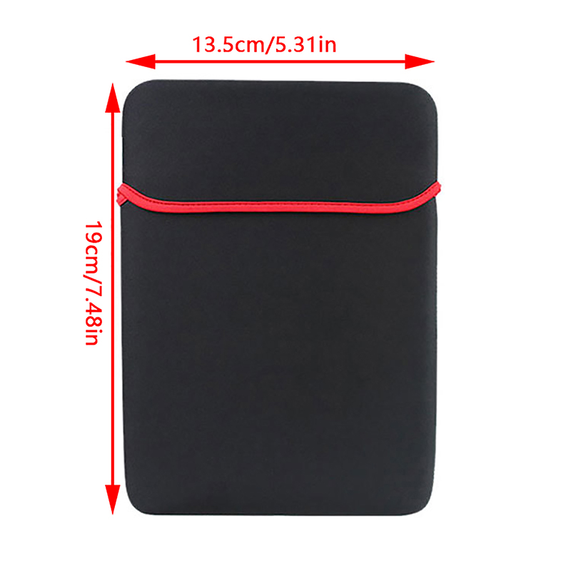 Bolsa protectora de doble cara para ordenador portátil, suave funda de neopreno impermeable para tableta y PC, 7/8/9/10/12/13/14 pulgadas, 1 unidad: Escarlata