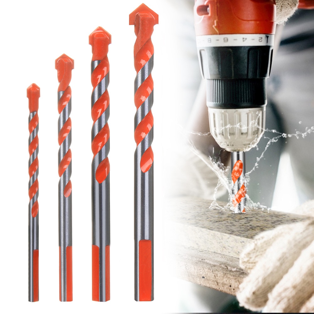 6/8/10/12mm Triangle Diamond Drills Twist Hammer Multi-Construction Wall Hole Saw Metal Drill Bit Saw Drilling Multipurpose Elec